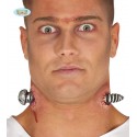 SET CICATRICE CON BULLONE INFILZATO ARTICOLI SCHERZOSI PER TRAVESTIMENTI DI HALLOWEEN CARNEVALE E SCENE A TEMA HORROR