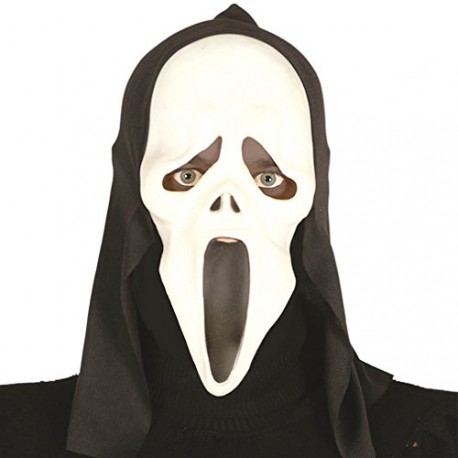 MASCHERA MORBIDA CON CAPUCCIO MOSTRO SCREAM FANTASMA ARTICOLI X TRAVESTIMENTI DI HALLOWEEN CARNEVALE E SCENE HORROR