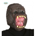 MASCHERA COPRICAPO GORILLA KING KONG IN GOMMA LATTICE PER TRAVESTIMENTI DI CARNEVALE SCENE E PARTY A TEMA C.2413 GUIRCA