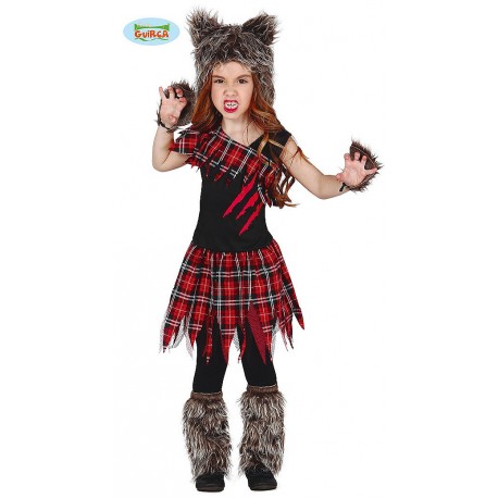 VESTITO CARNEVALE LUPO SCOZZESE BIMBA 7/9 ANNI COSTUME PER TRAVESTIMENTI DI  CARNEVALE HALLOWEEN E FESTE A TEMA HORROR - Parole e Pensieri