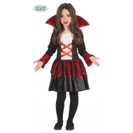 COSTUME BARONESSA VAMPIRA BABY 3/4 ANNI VESTITO PER TRAVESTIMENTI DI HALLOWEEN/CARNEVALE E SCENE A TEMA HORROR