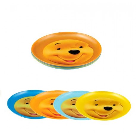 SET PIATTI WINNIE THE POOH 4 PEZZI PLASTICA 20CM