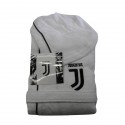 ACCAPPATOIO SALVASPAZIO FC JUVENTUS ADULTO MIS.M. MICROSPUGNA PURO COTONE BIANCO NUOVO LOGO E BORDI NERI PROD.UFFICIALE