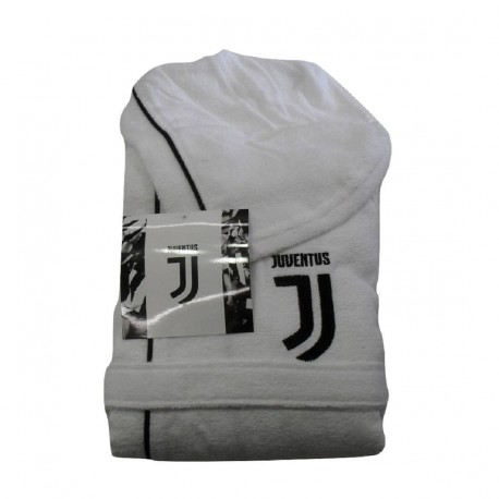 ACCAPPATOIO SALVASPAZIO FC JUVENTUS ADULTO MIS.XXL MICROSPUGNA PURO COTONE BIANCO NUOVO LOGO BORDI NERI PROD.UFFICIALE