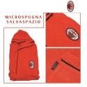 ACCAPPATOIO MICROSPUGNA SALVASPAZIO AC MILAN ORIGINAL MIS S 100% COTONE ROSSO E BORDI NERI PROD.UFFICIALE HERMET ITALY