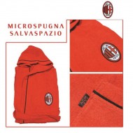 ACCAPPATOIO MICROSPUGNA SALVASPAZIO AC MILAN ORIGINAL MIS L 100% COTONE ROSSO E BORDI NERI PROD.UFFICIALE HERMET ITALY