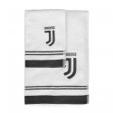 SET SPUGNA 1+1 FC JUVENTUS LOGO NUOVO 1 ASCIUGAMANO 60X100CM 1 OSPITE 40X60CM.100%COTONE PRODOTTO UFFICIALE HERMET ITALY