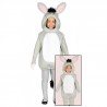 COSTUME ASINO BABY 3/4 ANNI VESTITO CON CAPUCCIO E PANTALONI X TRAVESTIMENTI CARNEVALE NATALE NATIVITÀ E RECITE A TEMA