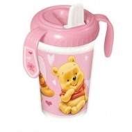 BORRACCIA WINNIE THE POOH BEBÈ IN MELAMINA 380ML COLORE ROSA