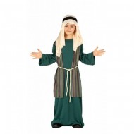 COSTUME CARNEVALE/NATALE SAN GIUSEPPE 10/12 ANNI VESTITO PASTORE X TRAVESTIMENTI E RECITE CUFFIA/TUNICA/CINTURA/GILET