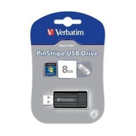 PENDRIVE 8GB VERBATIM PINSTRIPE USB DRIVE