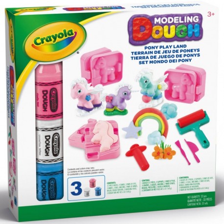 SET ANIMALI MONDO DEI PONI PASTA DA MODELLARE E ACCESSORI 33 PEZZI MODELING DOUGH CRAYOLA GIOCHI RICREATIVI