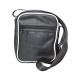 TRACOLLA BORSELLO FC JUVENTUS ORIGINALE NERO BORDI BIANCHI SIMILPELLE 22X18CM 2 TASCHE ESTER+1 INTERN.E CHIUSURA CON ZIP