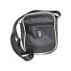 TRACOLLA BORSELLO FC JUVENTUS ORIGINALE NERO BORDI BIANCHI SIMILPELLE 22X18CM 2 TASCHE ESTER+1 INTERN.E CHIUSURA CON ZIP