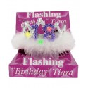 CORONCINA IN PVC HAPPY BIRTHDAY 18 ANNI CON LUCI E PIUME FUNZIONAMENTO A BATTERIE INCLUSE