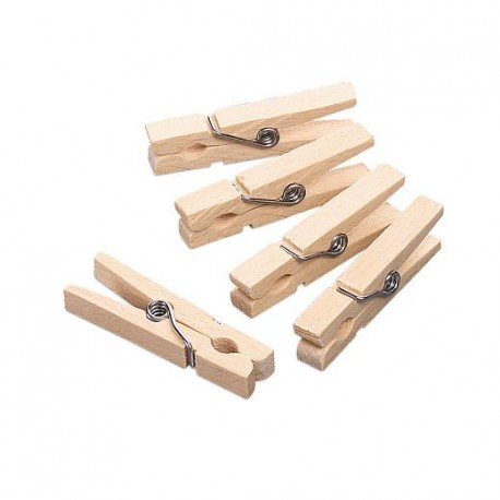 BLISTER 50 MOLLETTINE IN LEGNO MM45X7CM ICOLORE LEGNO NATURALE PER DECORAZIONI VARIE BOMBONIERE SEGNA POSTO I CREA DECO"