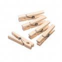 BLISTER 50 MOLLETTINE IN LEGNO MM45X7CM ICOLORE LEGNO NATURALE PER DECORAZIONI VARIE BOMBONIERE SEGNA POSTO I CREA DECO"