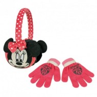 SET GUANTI + CUFFIE P/ORECCHIE MINNIE DISNEY