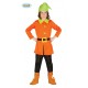 COSTUME CARNEVALE GNOMO NANO 7/9 ANNI BIANCANEVE E I 7 NANI VESTITO COMPL.CAPPELLO CAMICIA CINTURA PANTALONI C.STIVALI