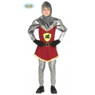 COSTUME CARNEVALE RE CAVALIERE DRAGO 7/9 ANNI VESTITO MEDIEVALE COMPLETO CAPUCCI.TUNICA/CINTA/C.STIVALI/C.POLSI/C.SPALLE