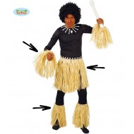 SET ZULU" 5 PEZZI IMPAGLIATI CON ELASTICI PER FESTE A TEMA INDIGENO E TRAVESTIMENTI DI CARNEVALE E NEI VILLAGGI ESTIVI