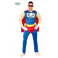 COSTUME CARNEVALE BEERMAN UOMO BIRRA TAGL.M VESTITO COMPLETO DI TUTA IMBOTTITA E CINTURA PORTA LATTINE DAFF SIMPSON