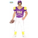 COSTUME CARNEVALE GIOCATORE FOOTBALL AMERICANO USA TAGL.M 48/50 VESTITO COMPLETO DI MAGLIETTA E PANTALONI NO ACCESSORI