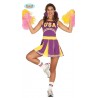 COSTUME CARNEVALE POM POM CHEERLEADER TAGL.M PER TRAVESTIMENTI E INTRATTENIMENTI DA STADIO SOLO VESTITO NO ACCESSORI