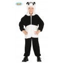 COSTUME CARNEVALE PANDA BAMBINI 3/4 ANNI VESTITO COMPLETO TUTA CON CAPUCCIO PER TRAVESTIMENTI DI ANIMALI DELLA GIUNGLA