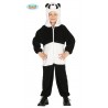 COSTUME CARNEVALE PANDA BAMBINI 5/6 ANNI VESTITO COMPLETO TUTA CON CAPUCCIO PER TRAVESTIMENTI DI ANIMALI DELLA GIUNGLA