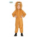 COSTUME CARNEVALE LEONE BAMBINI 3/4 ANNI VESTITO COMPLETO TUTA/CAPUCCIO/CODA PER TRAVESTIMENTI DI ANIMALI DELLA GIUNGLA