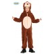 COSTUME CARNEVALE SCIMMIA BAMBINI 3/4 ANNI VESTITO COMPLETO TUTA CON CAPUCCIO PER TRAVESTIMENTI DI ANIMALI DELLA GIUNGLA