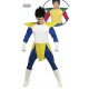 COSTUME CARNEVALE VEGETA DRAGON BALL ADULTO TAGLIA M VESTITO COMPLETO TUTA E PARRUCCA COD 80737 NO ACCESSORI