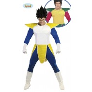 COSTUME CARNEVALE VEGETA DRAGON BALL ADULTO TAGLIA M VESTITO COMPLETO TUTA E PARRUCCA COD 80737 NO ACCESSORI