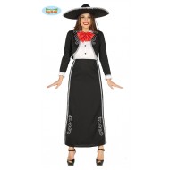 COSTUME CARNEVALE MESSICANA MARIACHI ADULTA TAGL.M VESTITO COMPLETO DI GIACCA CON CAMICIA E GONNA LUNGA NO CAPPELLO NO