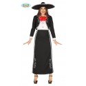 COSTUME CARNEVALE MESSICANA MARIACHI ADULTA TAGL.M VESTITO COMPLETO DI GIACCA CON CAMICIA E GONNA LUNGA NO CAPPELLO NO