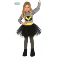 COSTUME CARNEVALE BATMAN GIRL BAMBINA 3/4 ANNI VESTITO PER TRAVESTIMENTI FESTE E PARTY VARI COD 83216 GUIRCA