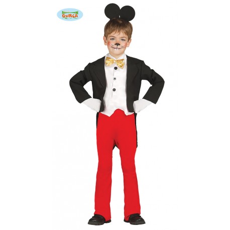 COSTUME CARNEVALE TOPOLINO BABY 7/9 ANNI VESTITO COMPLETO DIADEMA/GIACCA/SHIRTFRONT/PAPILLON/PANTALONI C.85695 GUIRCA