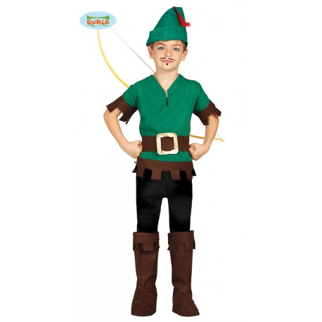 VESTITO CARNEVALE ROBIN HOOD 10/12 ANNI(LADRON BOSQUE)