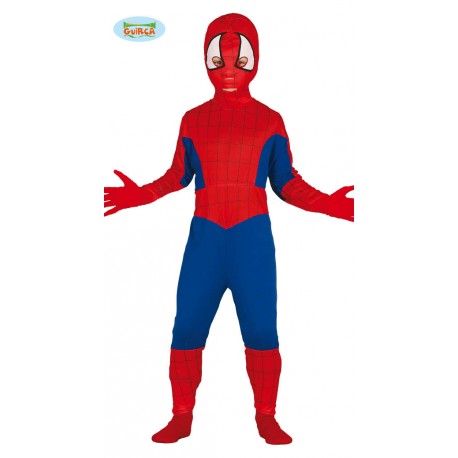 COSTUME CARNEVALE SPIDERMAN HERO BOY SPIDER BOY 5/6ANNI VESTITO COMPLETO DI CAPUCCIO 100%POLIESTER GUIRCA COD.81641