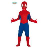 COSTUME CARNEVALE E FESTE VARIE.SPIDERMAN HERO BOY 10/12 ANNI VESTITO COMPLETO TUTA E CAPUCCIO COD.81643 GUIRCA