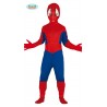 COSTUME CARNEVALE E FESTE VARIE.SPIDERMAN HERO BOY 10/12 ANNI VESTITO COMPLETO TUTA E CAPUCCIO COD.81643 GUIRCA