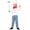 COSTUME CARNEVALE COCINERO CUOCO BAMBINI 7/9 ANNI CAPPELLO PANTALONI/GIACCA/FOULARD.COD.83363 GUIRCA 8434077833636