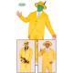 COSTUME CARNEVALE PRESENTATORE GANGSTER GIALLO THE MASK VESTITO MIS M.COMPLETO CAPPE.CRAVATTA/GIACCA/PANTAL.NO ACCESSORI