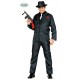 COSTUME CARNEVALE GANGSTER ADULTO TAGL.M VESTITO COMPLETO CRAVATTA /PANTALONI/GIACCA/FAZZO. TRAVESTIMENTI A TEMA MAFIOSO