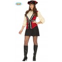 COSTUME PIRATA ADULTO VESTITO COMPLETO DI CAPPELLO E CINTURA MIS.38/40 PER TRAVESTIMENTI DI CARNEVALE NO ACCESSORI