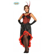COSTUME CARNEVALE DONNA BURLESQUE CAN CAN TAGLIA 38 40 SOLO VESTITO PER TRAVESTIMENTI E PARTY A TEMA NO ACCESSORI Parole e Pensieri