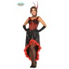 COSTUME CARNEVALE DONNA BURLESQUE CAN CAN TAGLIA 38/40 SOLO VESTITO PER TRAVESTIMENTI E PARTY A TEMA NO ACCESSORI