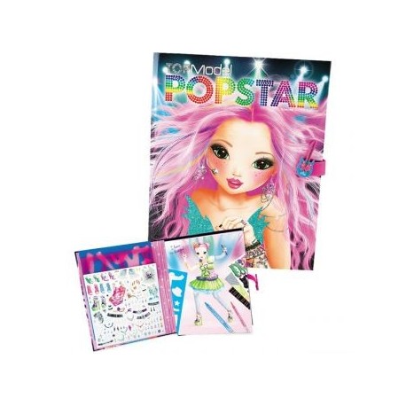 LIBRO ALBUM DA COLORARE CREA LA TUA POPSTAR TOP MODEL CREATIVESTUDIO