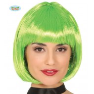 PARRUCCA LOVELY VERDE NEON A CASCHETTO PER TRAVESTIMENTI DI CARNEVALE SPETTACOLI E PARTY VARI NO ACCESSORI